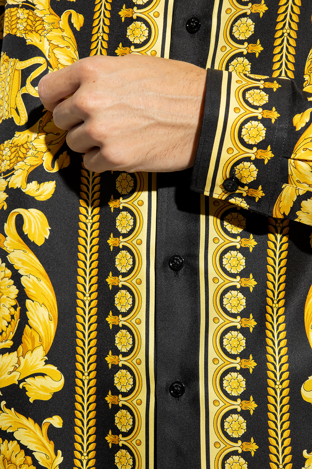 Versace silk discount shirt men's sale